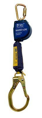 3M DBI-SALA  Nano-Lok Extended Length Self Retracting Lifeline with Anchor Hook - Web 3101593, 9 ft. (2.74 m)
