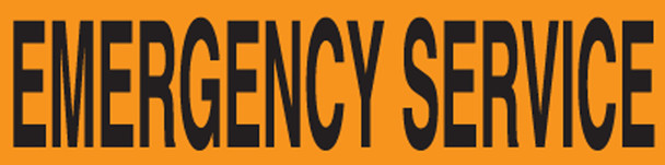 Voltage Marker: Emergency Service 1/2" x 2 1/4" Adhesive Vinyl / - LELC487