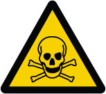 ISO Warning Safety Label: Toxic Material (2011) 2" Adhesive Dura-Vinyl 10/Pack - LSGW1542
