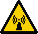 ISO Warning Safety Label: Non-Ionizing Radiation (2011) 8" Adhesive Dura-Vinyl 1/Each - LSGW1768