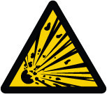 ISO Warning Safety Label: Explosive Material (2011) 8" Adhesive Dura-Vinyl 1/Each - LSGW1838