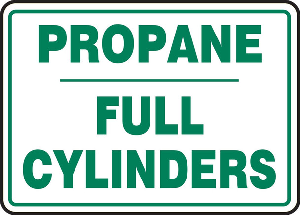 Cylinder Sign: Propane Cylinder Status Cylinder Status: FULL 10" x 14" Plastic 1/Each - MCPG543VP