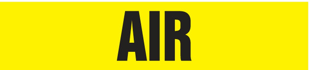 Air - Yellow Background Outside diameter 3/4" - 1 1/4" - CRPK119SSA