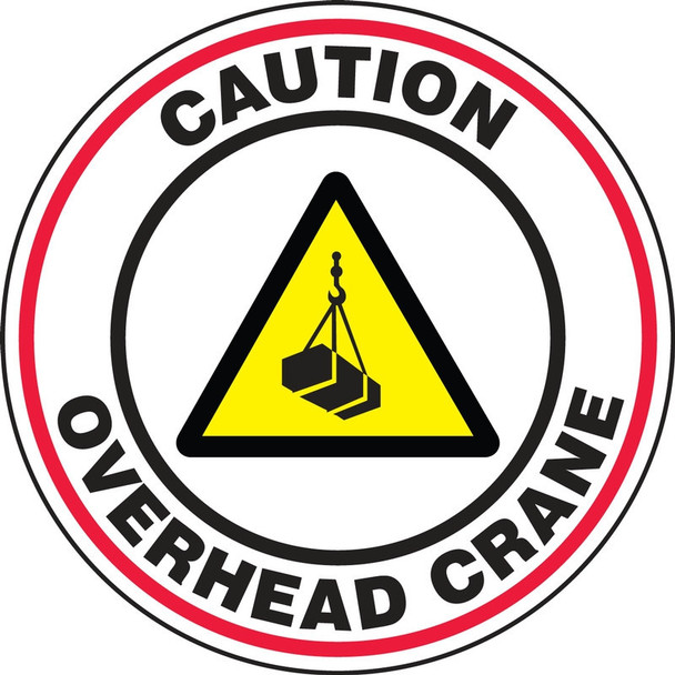 Slip-Gard Floor Sign: Caution - Overhead Crane 8" Slip-Gard 1/Each - MFS848