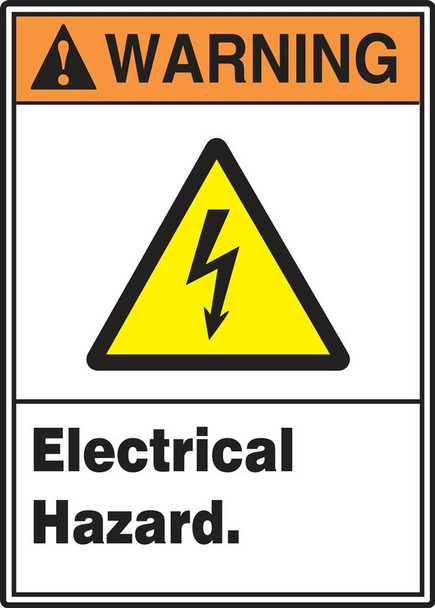 ANSI Warning Safety Signs: Electrical Hazard 14" x 10" Accu-Shield 1/Each - MRLC310XP