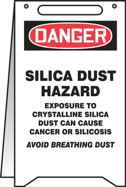 OSHA Danger Fold-Up: Silica Dust Hazard 20" X 12" / - PFR123
