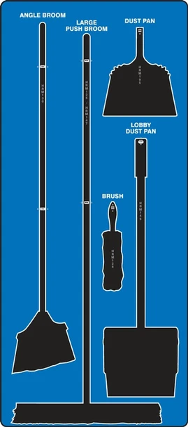 Clean & Sweep Store-Boards Board Yellow Shadow Black Board Only Ultra Aluma-Lite 1/Each - PSB714YLBK