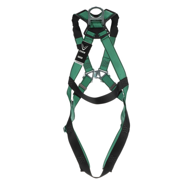 MSA V-FORM Harness w/Back D-Ring - Qwik-Fit Leg Straps - Super Extra Large - 10197198