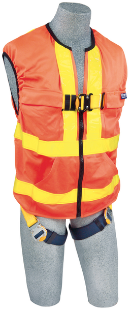 3M DBI-SALA Delta Hi-Vis Reflective Workvest Safety Harness - Orange - X-Large - 1111581