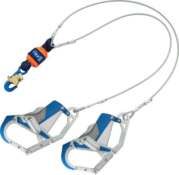 3M DBI-SALA EZ-Stop Leading Edge 100% Tie-Off Cable Shock-Absorbing Lanyard - Orange - 6 ft - 1246412