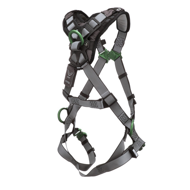 MSA V-FIT Harness w/Back & Side D-Rings - Quick-Connect Leg Straps - Shoulder Padding - Extra Large - 10194874