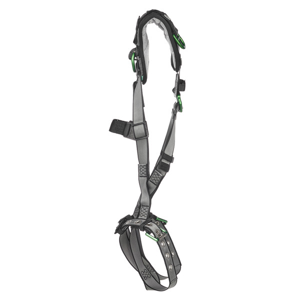 MSA V-FIT Harness w/Back & Shoulder D-Rings - Tongue Buckle Leg Straps - Shoulder Padding - Extra Large - 10194938