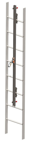 Miller 100 ft. Galvanized Steel GlideLoc Vertical Height Access Ladder System Kit - GG0100