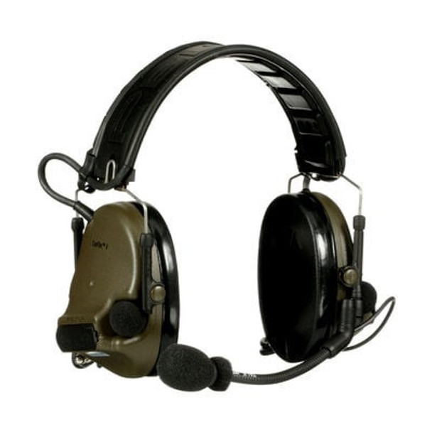 3M PELTOR ComTac V Headset - Foldable - Dual Lead - Standard Dynamic Mic - NATO Wiring - Green - MT20H682FB-19 GN