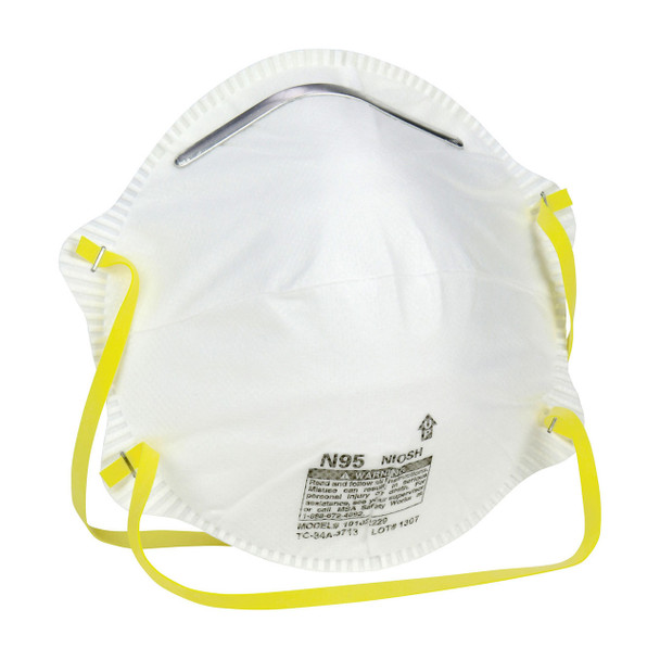 Safety WorksÂ® N95 Particulate Dust Disposable Respirator - 20 Pack - 10102481