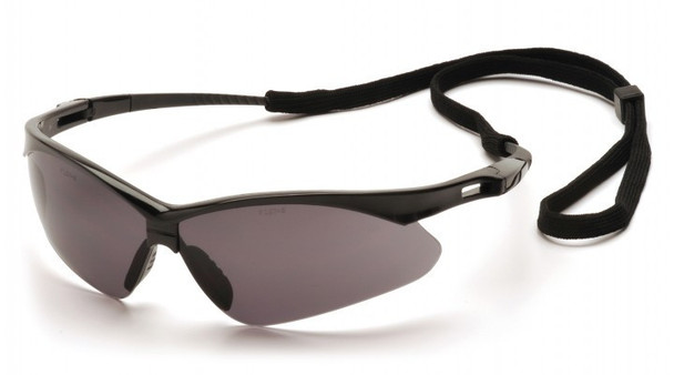 Pyramex PMXTREME Black Frame/Gray Anti-Fog Lens With Black Cord Safety Eyewear