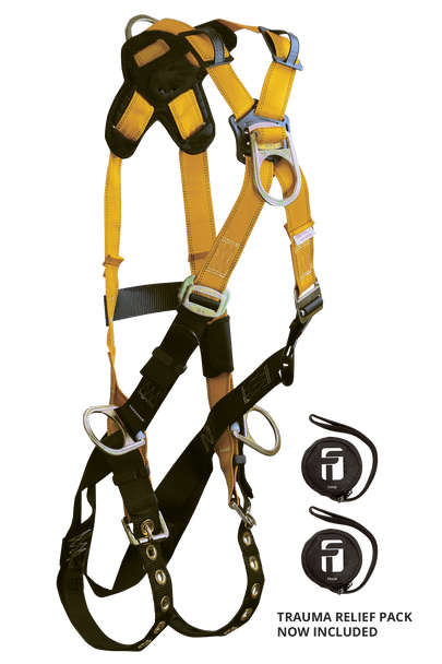 FallTech Journeyman Flex Steel 4D Cross-over Climbing Harness - 2X - 70292X