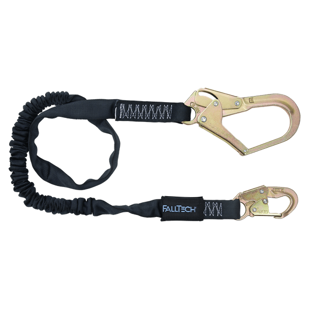 FallTech 6' Heavyweight Energy Absorbing Lanyard Single-leg with Steel Connectors - 82463