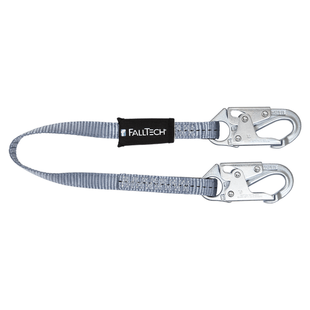 FallTech 3' Web Restraint Lanyard Fixed-length with Steel Snap Hooks - 8203