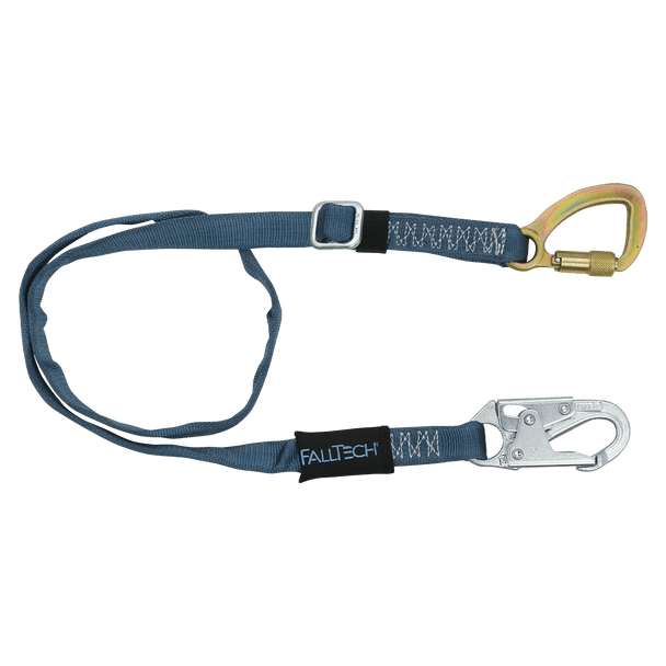 FallTech 4' to 6' Adjustable Length Restraint Lanyard with Steel 5k Carabiner - 82095K