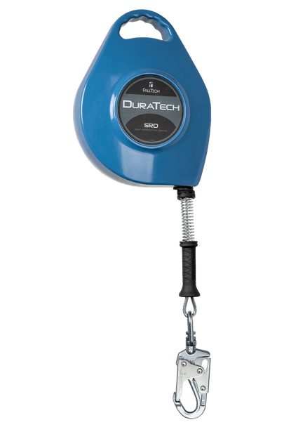 FallTech DuraTech SRL with 60' Stainless Steel Cable and Lifeline Connector and Side-payout Aluminum Housing - 7265CSS