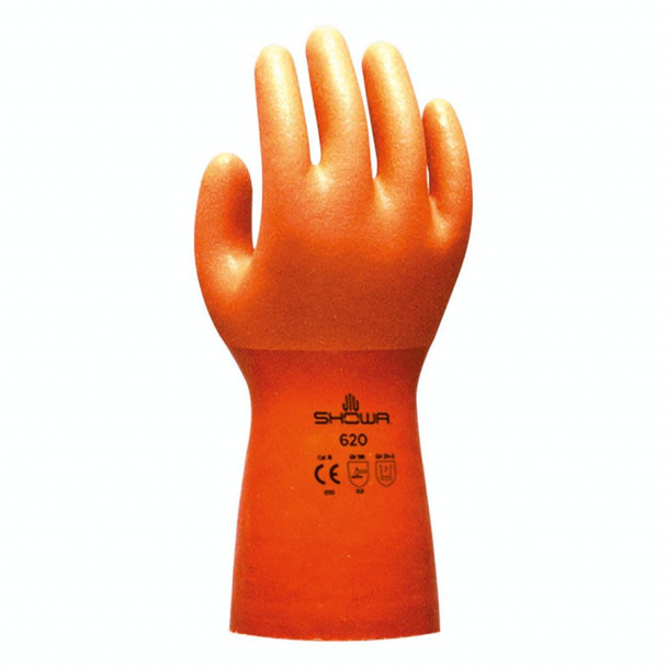 Showa Orange Double Dipped PVC Fully Coated Glove - 620 - 1/Pair