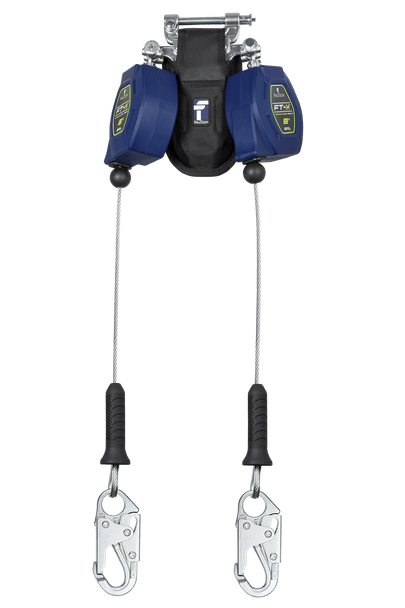 FallTech 8' FT-X Class 2 Twin-leg Leading Edge SRL - Steel Snap Hooks - 82808TP1