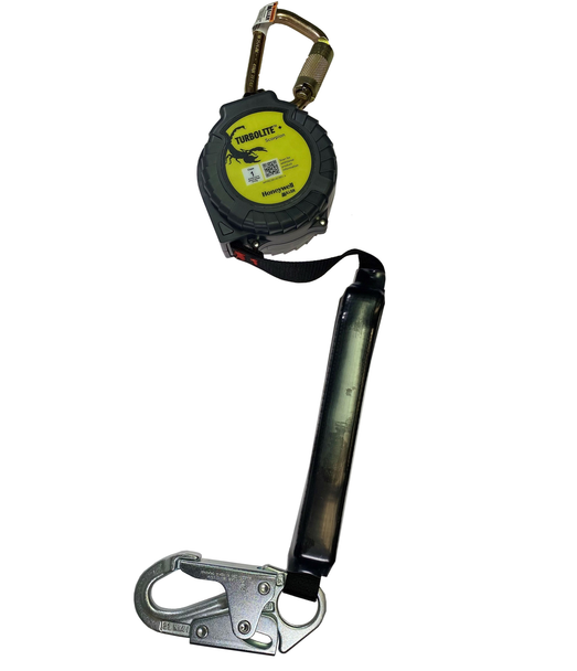Miller TurboLite+ Scorpion 9FT Class 1 Single-Leg SRL w/Steel Locking Swivel Snap Hook Lifeline Connector - MTL-OHS1-55/9FT