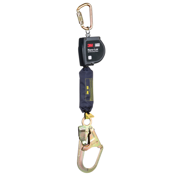 3M DBI-SALA Nano-Lok Extended Length Self-Retracting Lifeline with Anchor Hook - Web - 9 ft - 3100604
