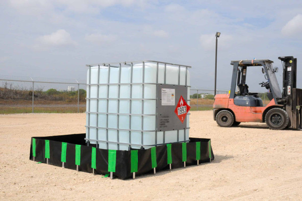 UltraTech International Containment Berm Economy Model:  10' x 10' x 1'  RPE 30 MIL Black - 8241