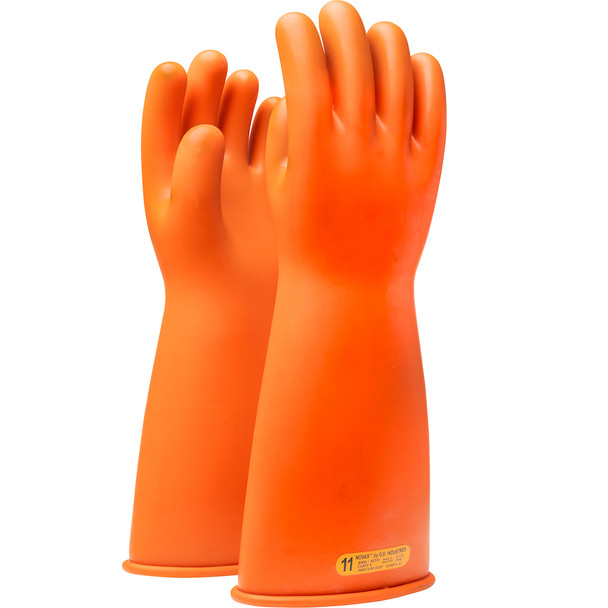 NOVAX Insulating Gloves Class 4 Rubber Glove w/Straight Cuff - 18" - Orange - 1/PR - 392-PIP-147-4-18/9