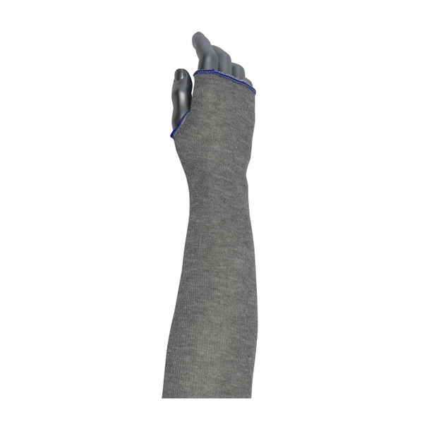 Kut Gard Cut Resistant Sleeve 2-Ply ACP / Dyneema Blended w/Thumb Hole - Gray - 12/EA - 330-PIP20-DA18TO