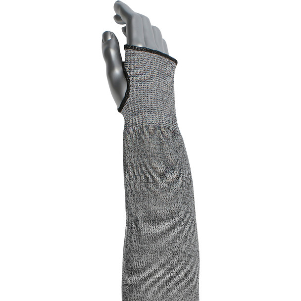 Kut Gard Cut Resistant Sleeve ATA/ HPPE Blended w/Thumb Hole - Gray - 12/EA - 330-PIP-20-S10ATA/PE9-18T