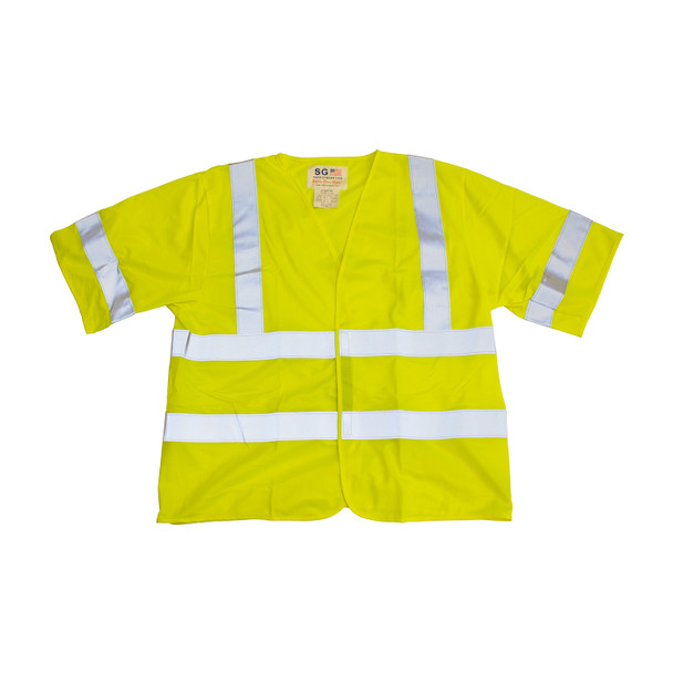 PIP Hi-Vis Apparel ANSI Type R Class 3 FR Treated Solid Vest - Yellow - 1/EA - 305-HSSVFR