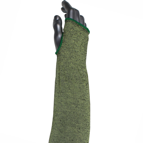 Kut Gard Single-Ply ATA Hide-Away FR / Modacrylic Blended Sleeve w/Thumb Hole - Wide Width - Green - 12/EA - S10ATAFR/5HA-EW-ES6T