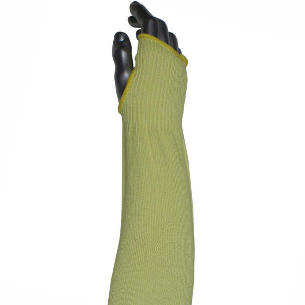 Kut Gard Cut Resistant Sleeve Single-Ply ATA / Sta-Cool Blended w/Thumb Hole - Green - 12/EA - S10ATAFRCM/4-ES6-T