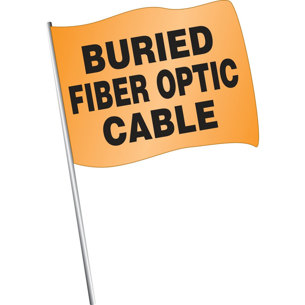 Pre-Printed Marking Flags: Buried Fiber Optic Cable 100/Pack - FMF813