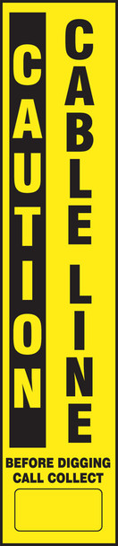 UTILITY LINE-MARKING LABEL ONLY 14" x 3" Adhesive Dura-Vinyl 1/Each - FMK338