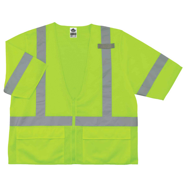 Ergodyne GloWear 8320Z Standard Hi-Vis Safety Vest - Type R, Class 3, Zipper - Lime