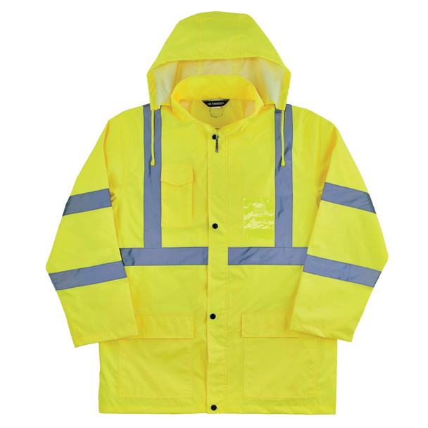 Ergodyne GloWear 8366 Lightweight Hi-Vis Rain Jacket - Type R, Class 3 - Lime