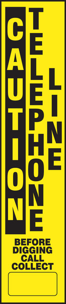 UTILITY LINE-MARKING LABEL - TELEPHONE Brown Fiberglass Stake w/ Label on one side 1/Each - FMK617BRD