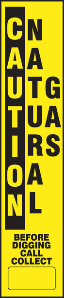 UTILITY LINE-MARKING LABEL - NATURAL GAS Blue Fiberglass Stake w/ Label on one side 1/Each - FMK617BUG