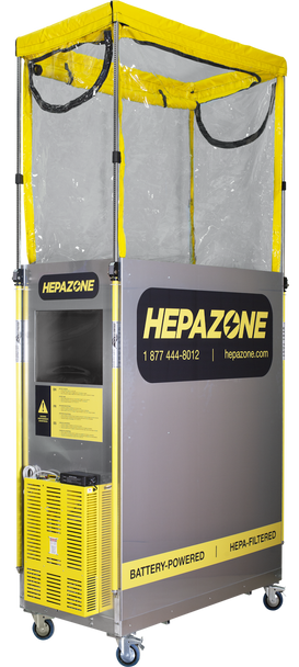 Qualitair HepaZone-M Battery Powered Hard Sided Metal Cabin Work Enclosure - HZ-M2