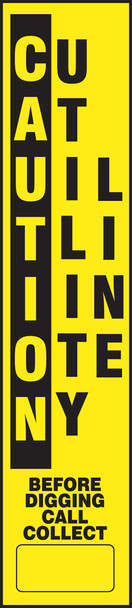 UTILITY LINE-MARKING LABEL - UTILITY Orange Curve-Flex Stake w/ Label on both sides 1/Each - FMK731ORE