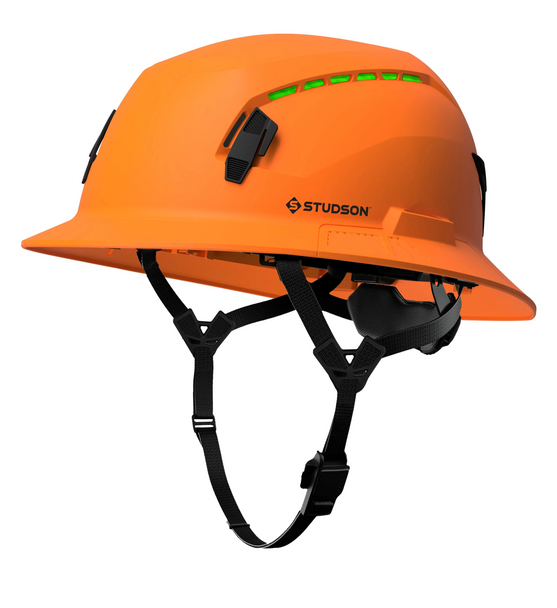 Studson SHK-1 Vented Full Brim Class C Type II - Orange Safety Helmet