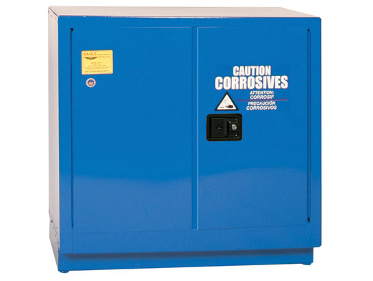 Eagle Under Counter Acid and Corrosive Metal Safety Cabinet - 22 Gallon - 1 Shelf - 2 Door - Manual - Blue - CRA71X