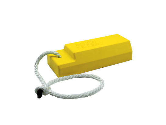 Wheel Chock - Aviation - 12" X 5" X 3" - Small To Mid Aircraft - Single W/ Lanyard - Yellow - AC3512-S