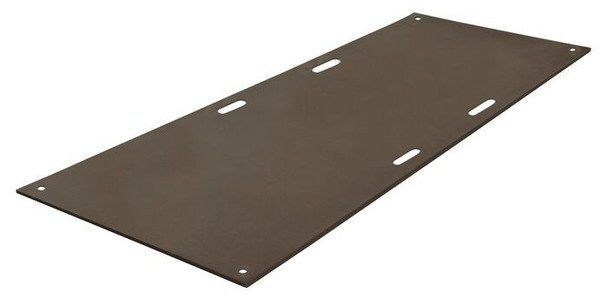 Ground Protection - AlturnaMat - 3' X 8' - Both Sides Smooth - Black - With Hand Holes - 120 Ton Load - AM38S2HH8