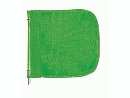 Warning Whip Replacement Flag - 16" X 16" - Green - Plain - Nylon Mesh - FS9024-16-G