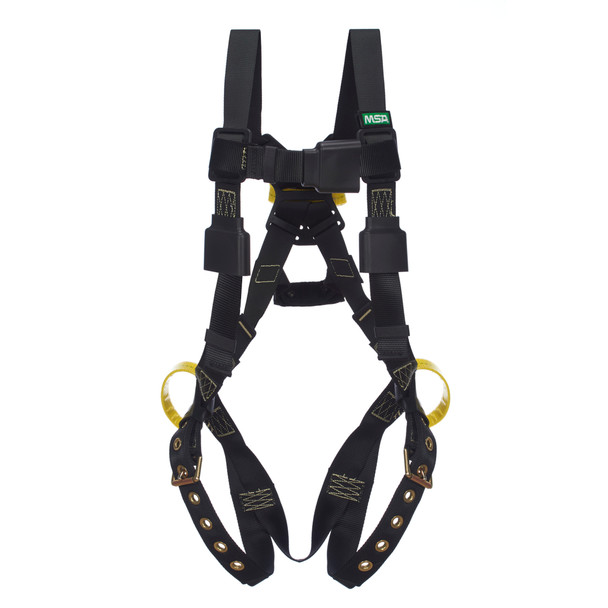 MSA Workman Arc Flash Vest-Style Harness w/Back Web Loop - Tongue Buckle leg straps - Rubber Covers - Super XL (SXL) - 10163269